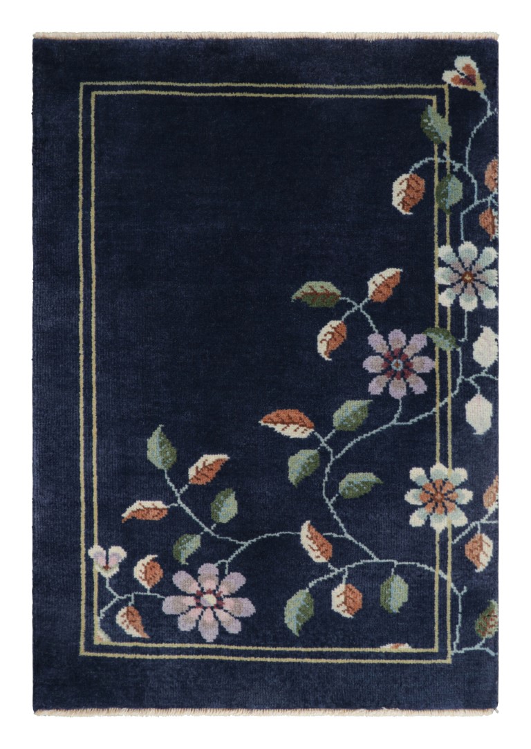 Chinese Art Deco Floral Rug