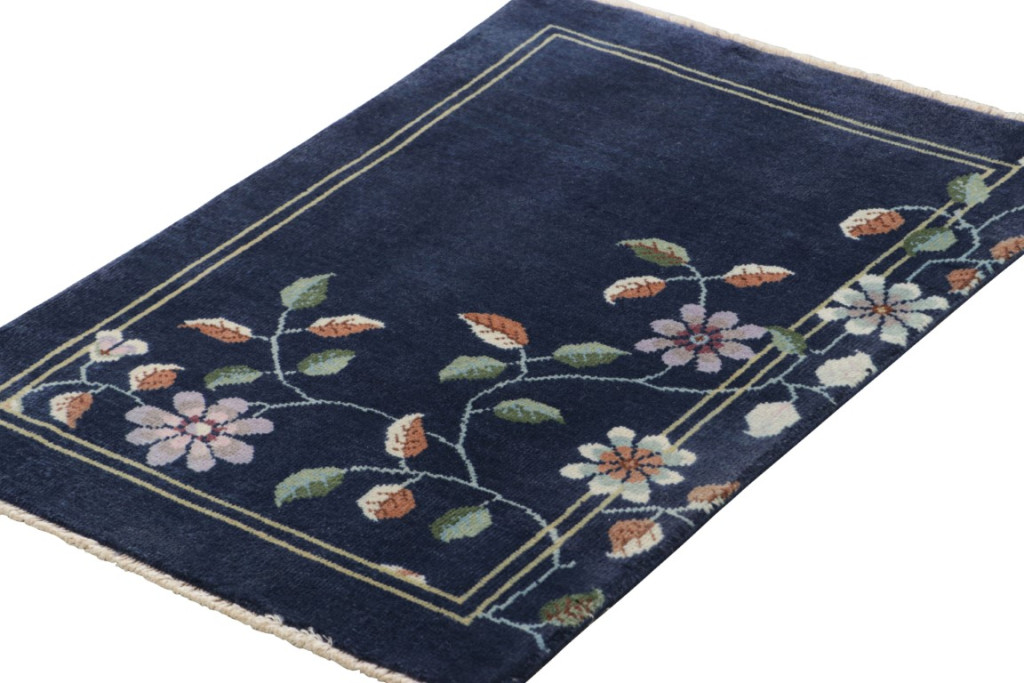 Chinese Art Deco Floral Rug