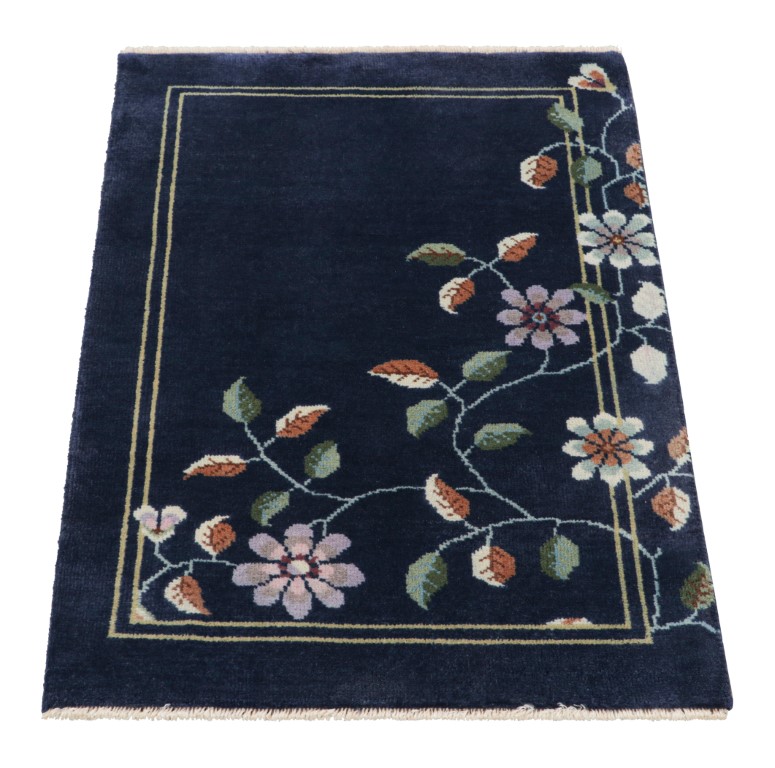 Chinese Art Deco Floral Rug