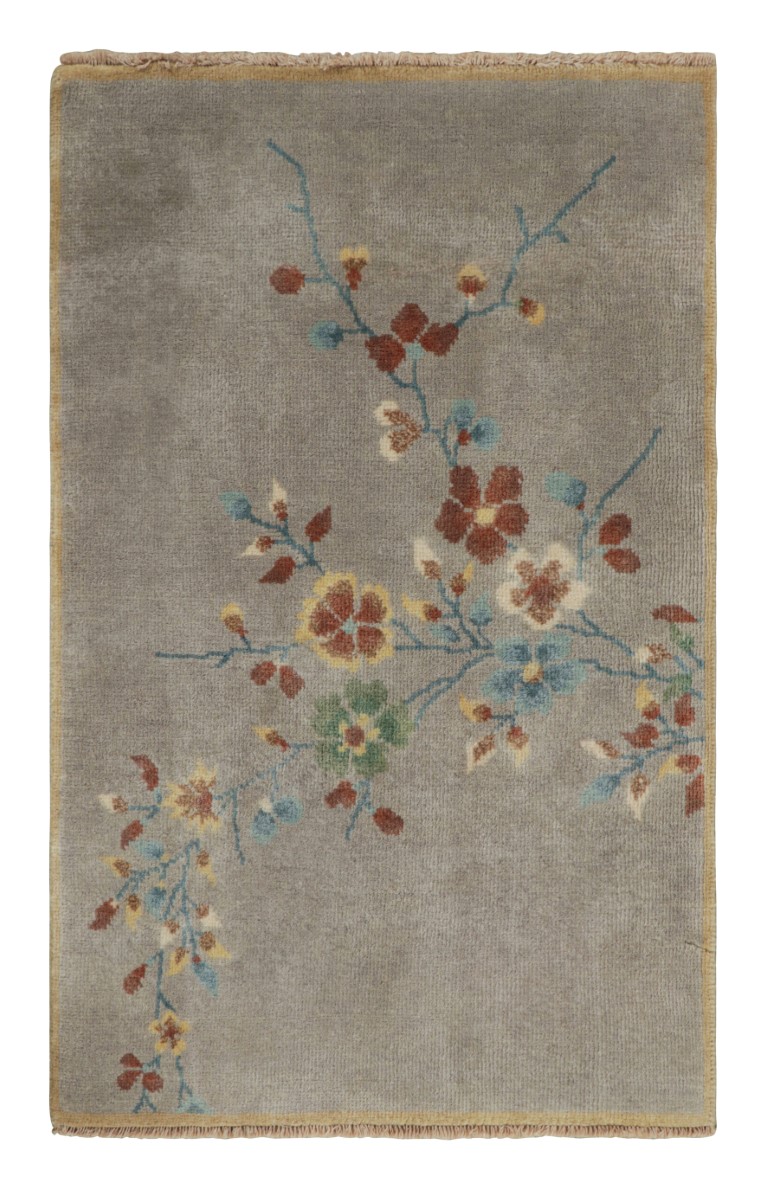 Chinese Art Deco Floral Rug
