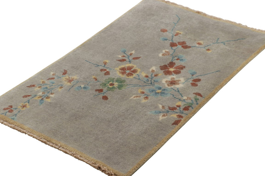 Chinese Art Deco Floral Rug
