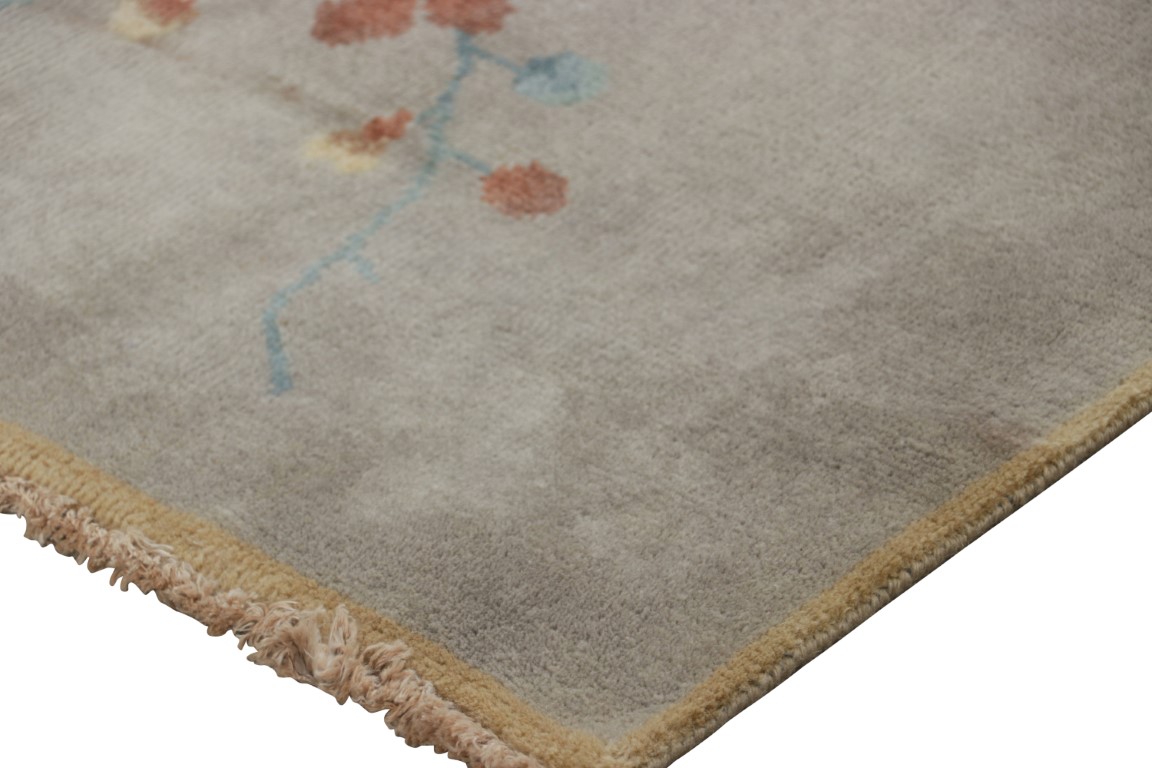 Chinese Art Deco Floral Rug