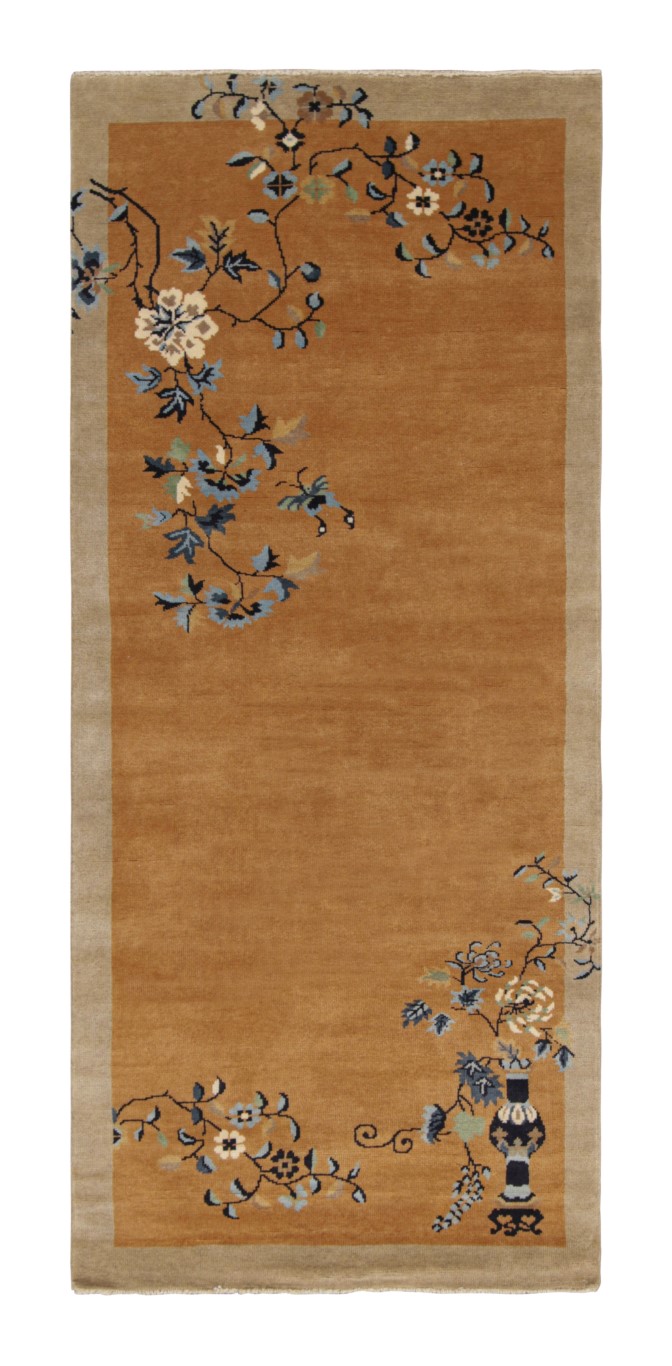 Chinese Art Deco Floral Rug