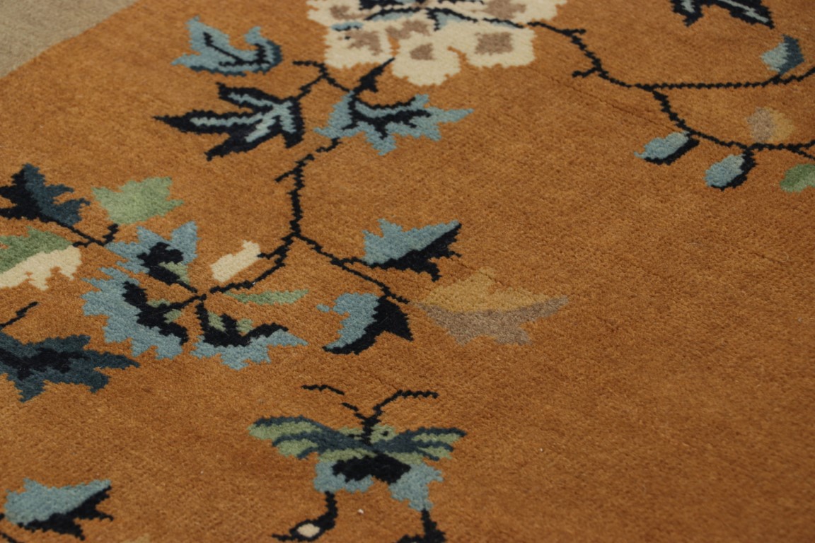 Chinese Art Deco Floral Rug
