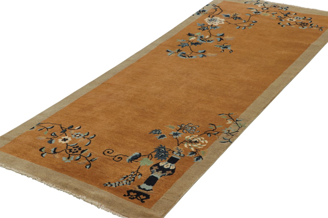 Chinese Art Deco Floral Rug