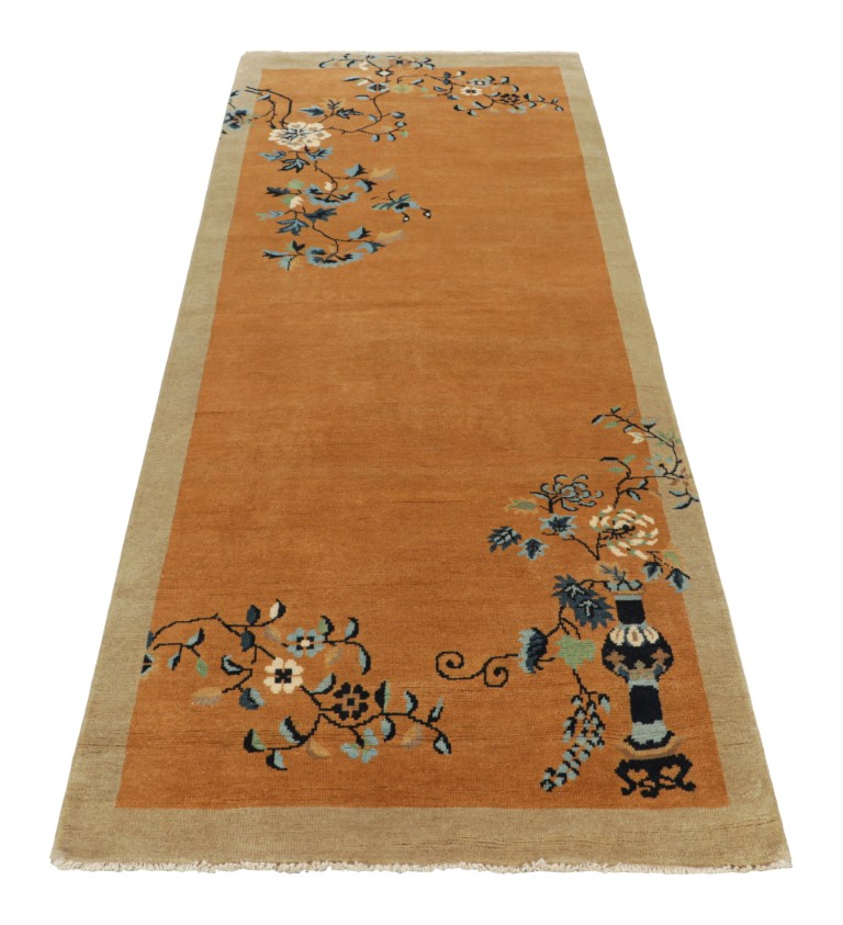 Chinese Art Deco Floral Rug