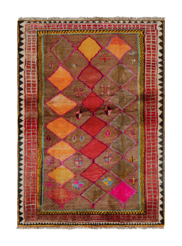 Vintage Gabbeh Geometric Rug