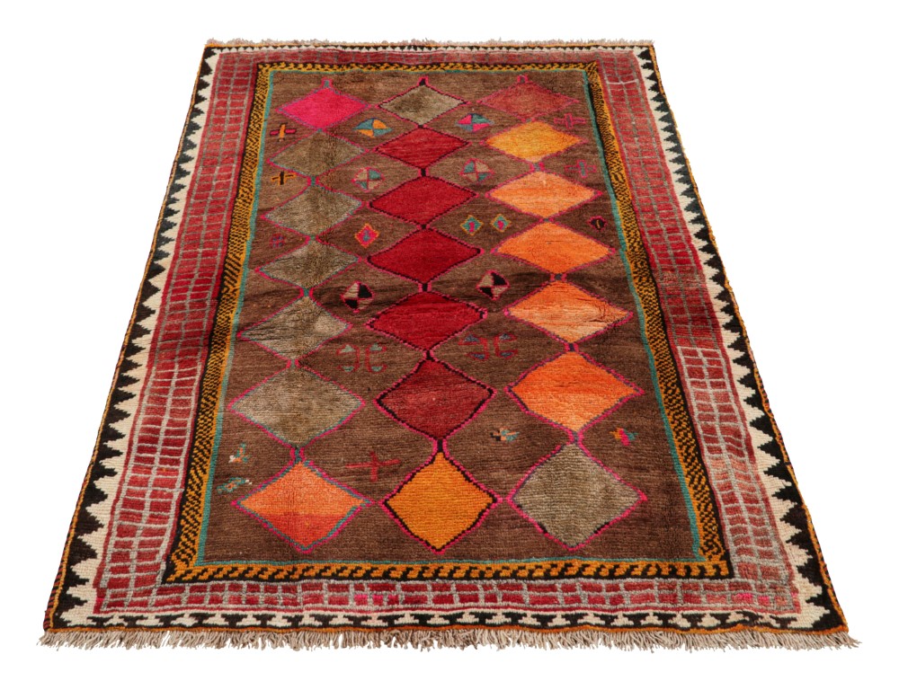 Vintage Gabbeh Geometric Rug