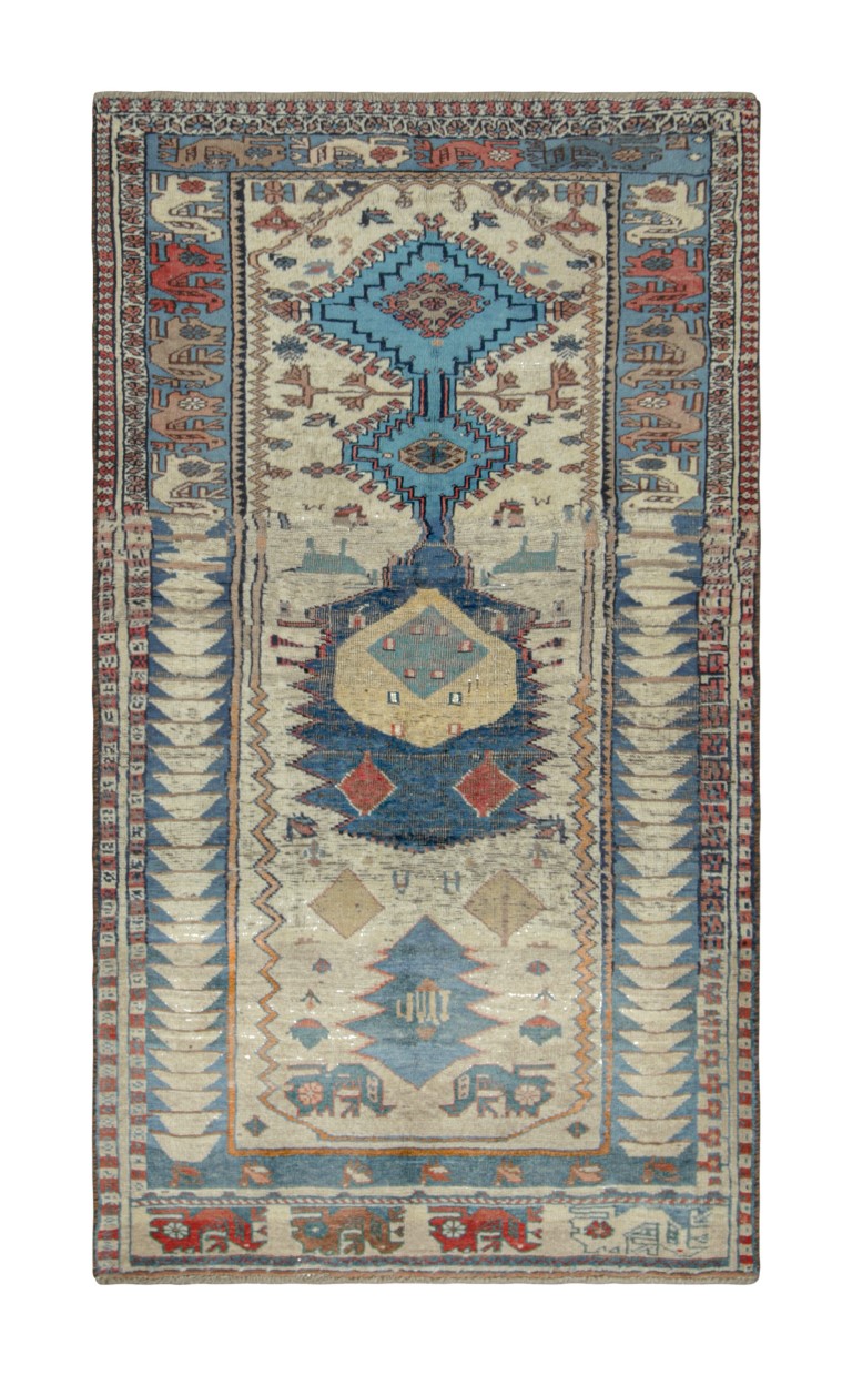 Vintage Gabbeh Tribal Runner