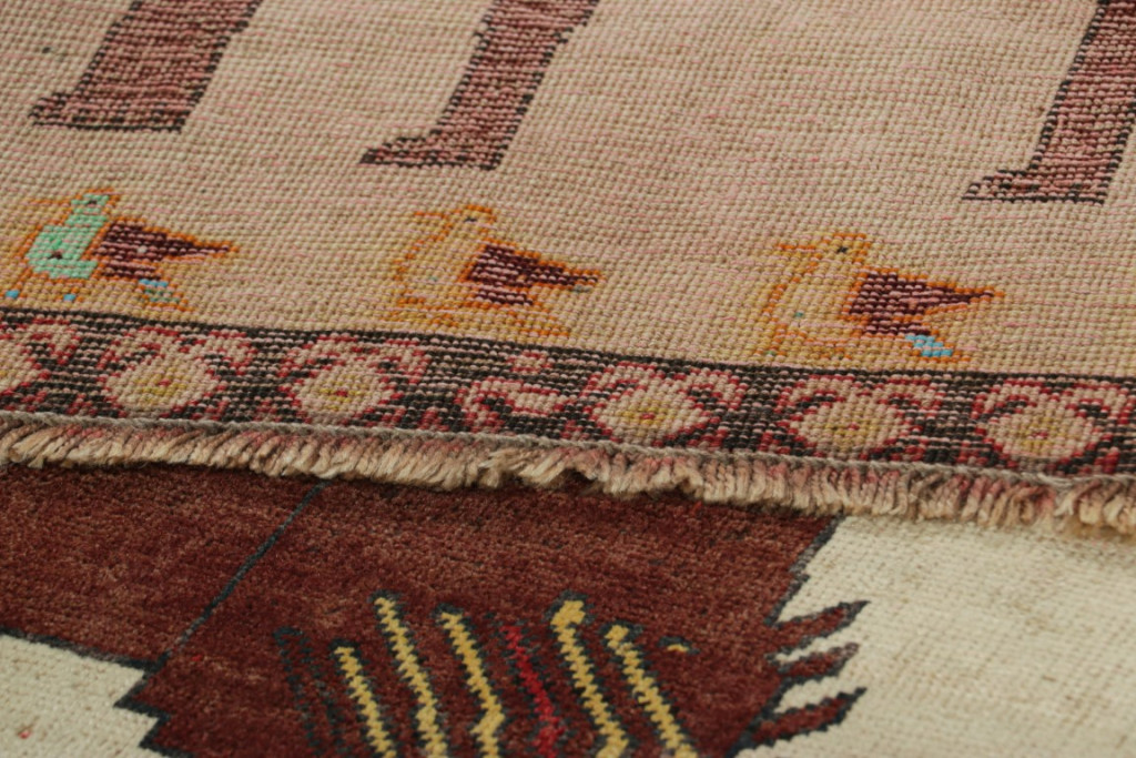 Vintage Gabbeh Pictorial Rug