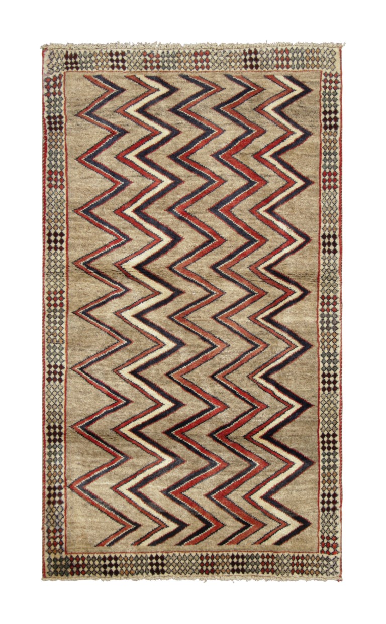 Vintage Gabbeh Geometric Rug