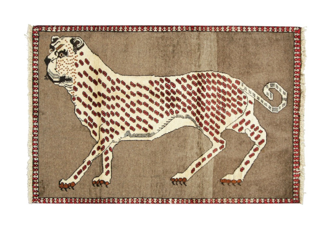 Vintage Gabbeh Pictorial Rug