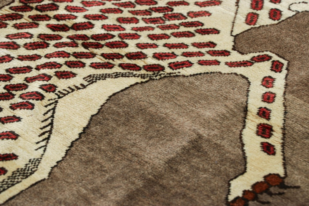 Vintage Gabbeh Pictorial Rug