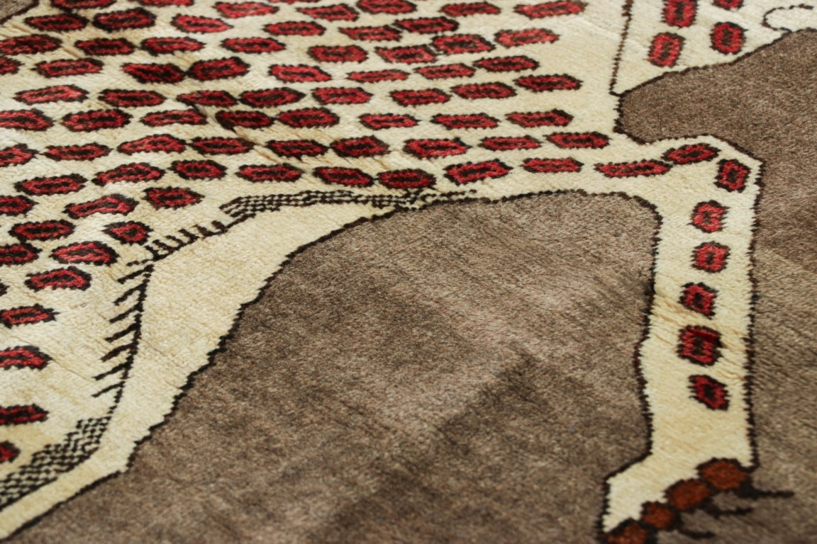 Vintage Gabbeh Pictorial Rug