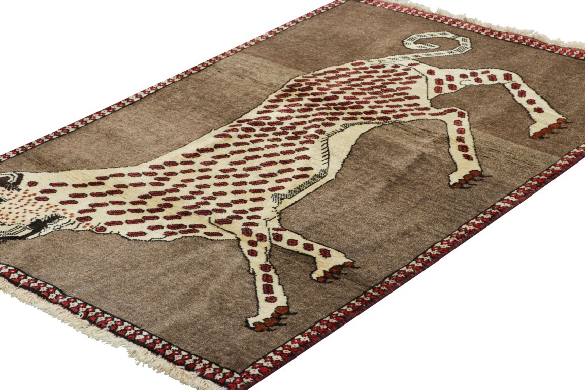 Vintage Gabbeh Pictorial Rug