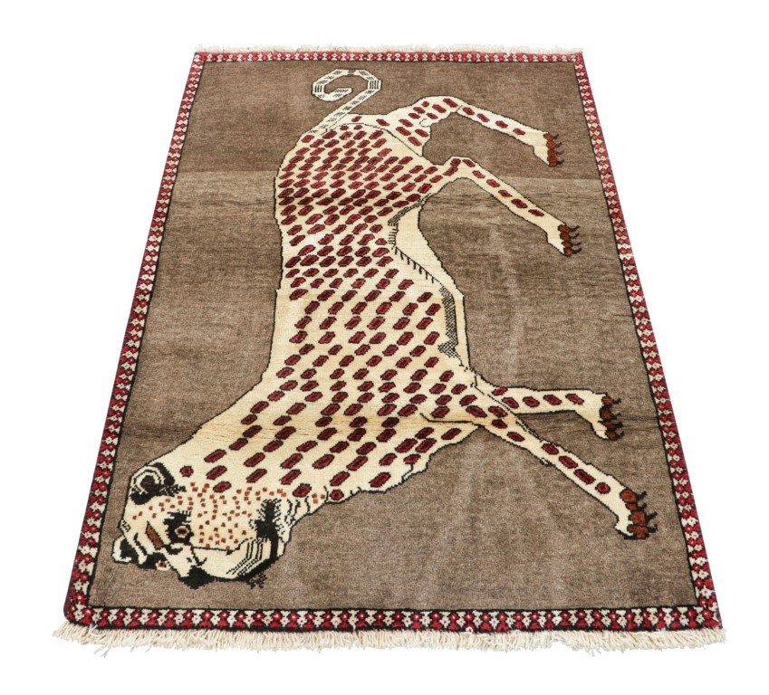 Vintage Gabbeh Pictorial Rug