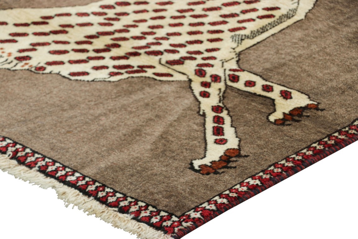 Vintage Gabbeh Pictorial Rug