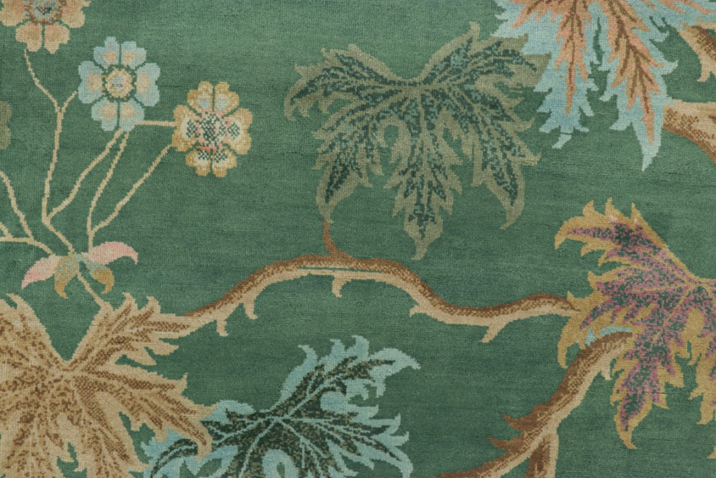 Chinese Art Deco Floral Rug