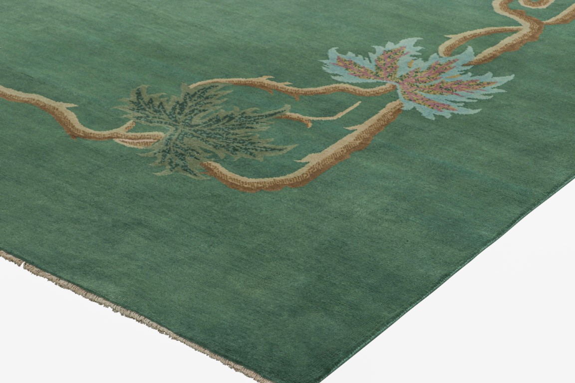 Chinese Art Deco Floral Rug