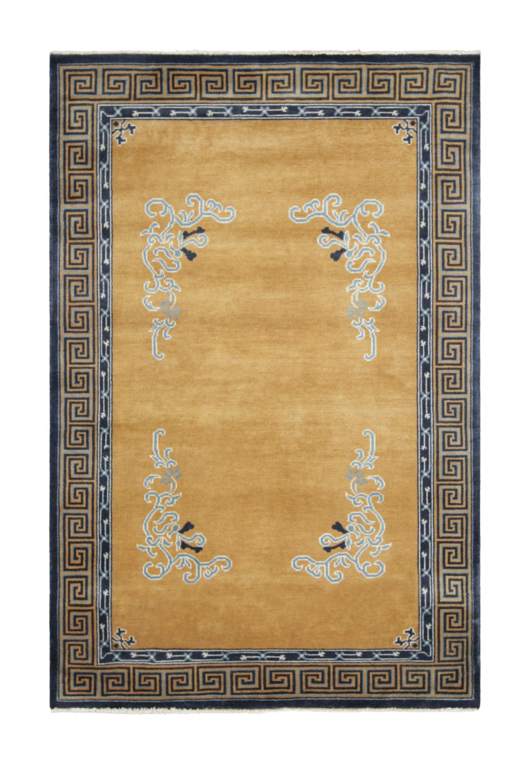 Chinese Art Deco Floral Rug
