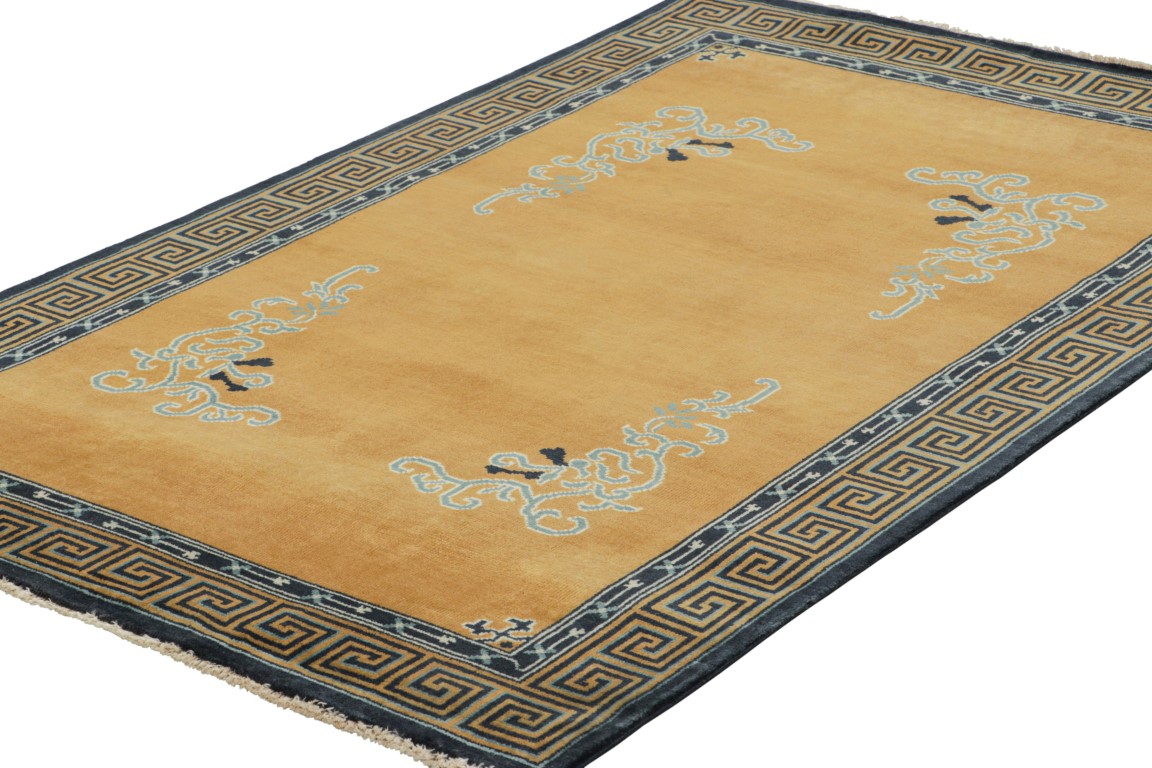 Chinese Art Deco Floral Rug