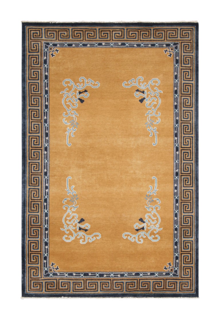 Chinese Art Deco Floral Rug