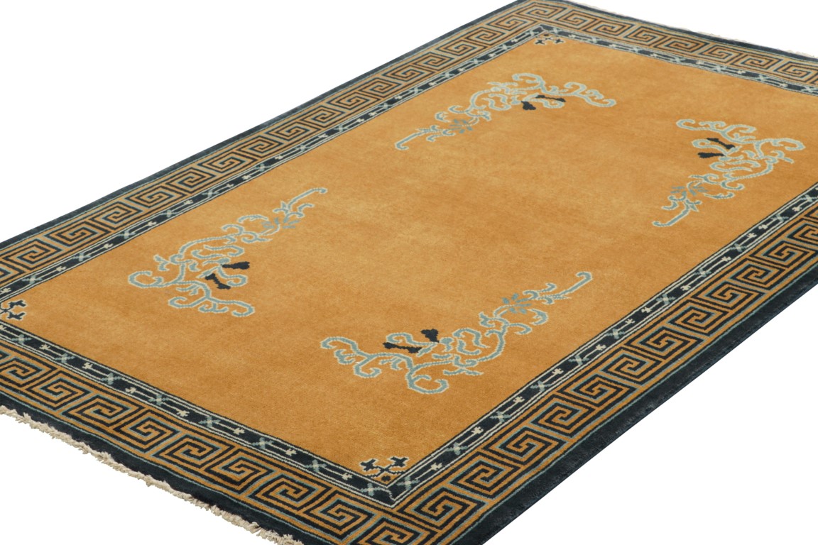 Chinese Art Deco Floral Rug