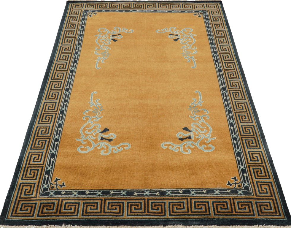 Chinese Art Deco Floral Rug