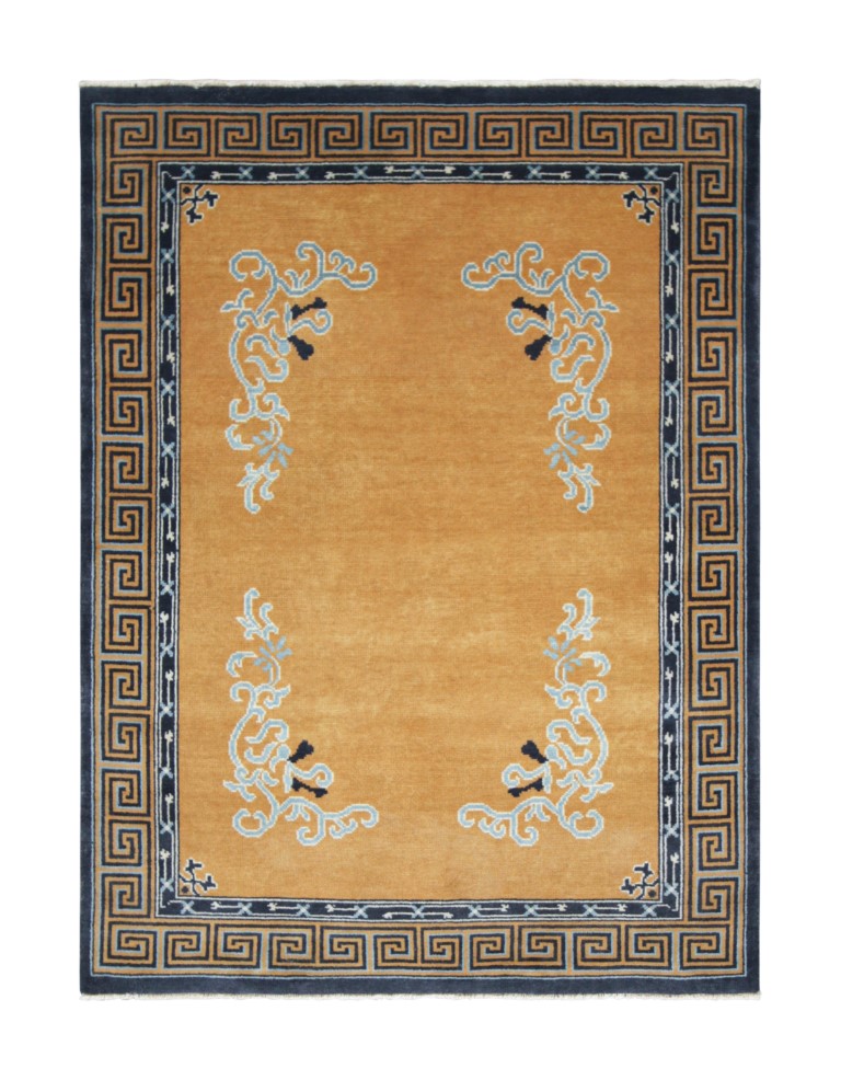 Chinese Art Deco Floral Rug