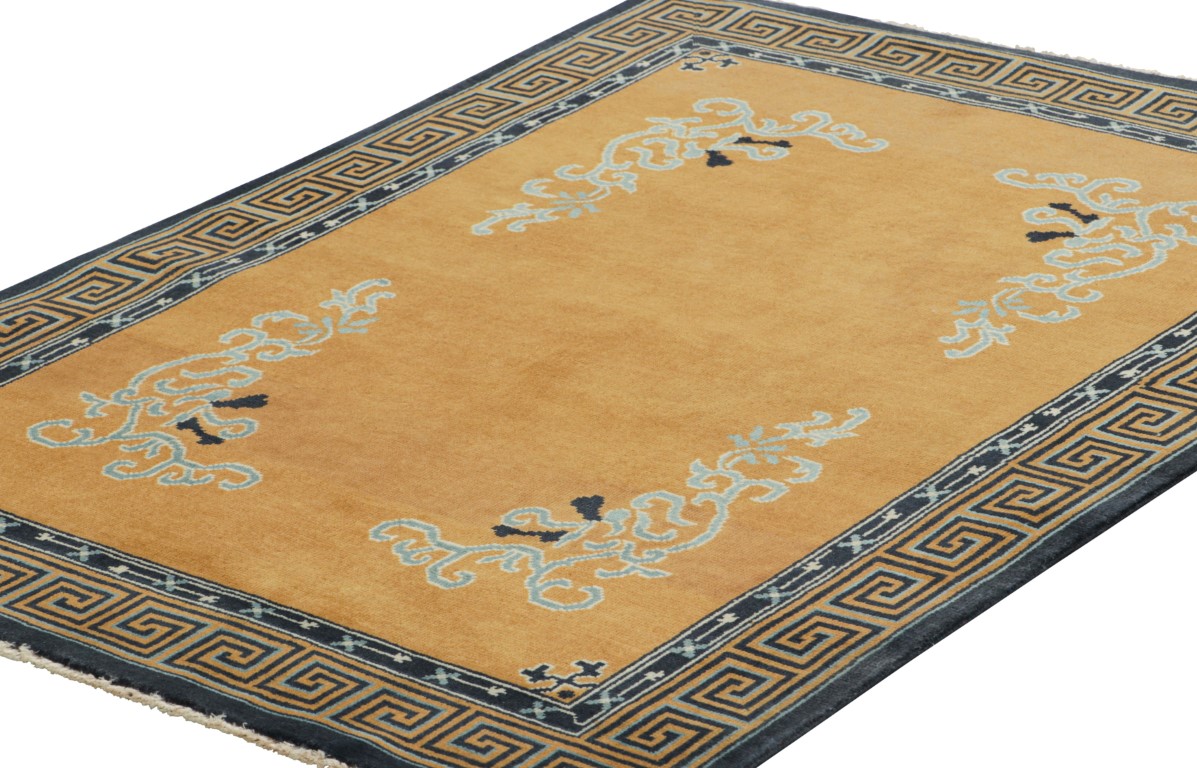 Chinese Art Deco Floral Rug