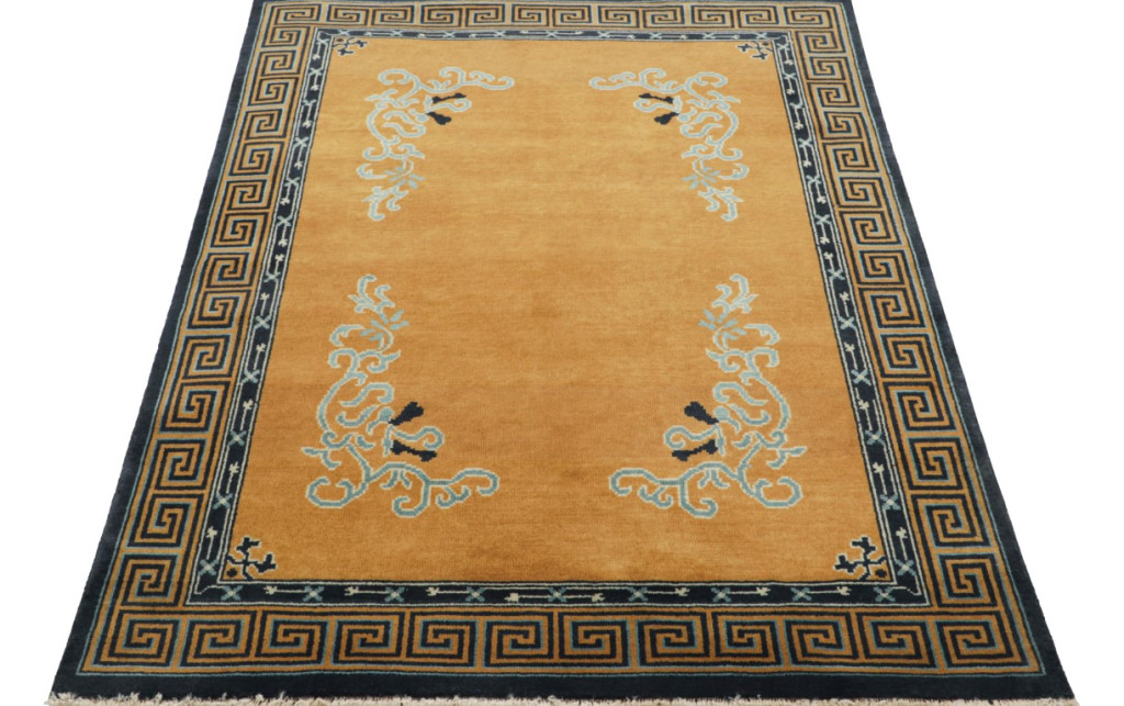 Chinese Art Deco Floral Rug
