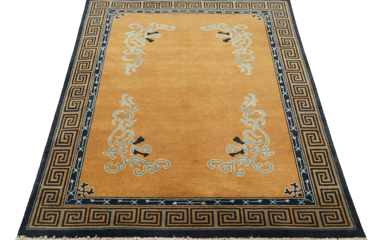 Chinese Art Deco Floral Rug