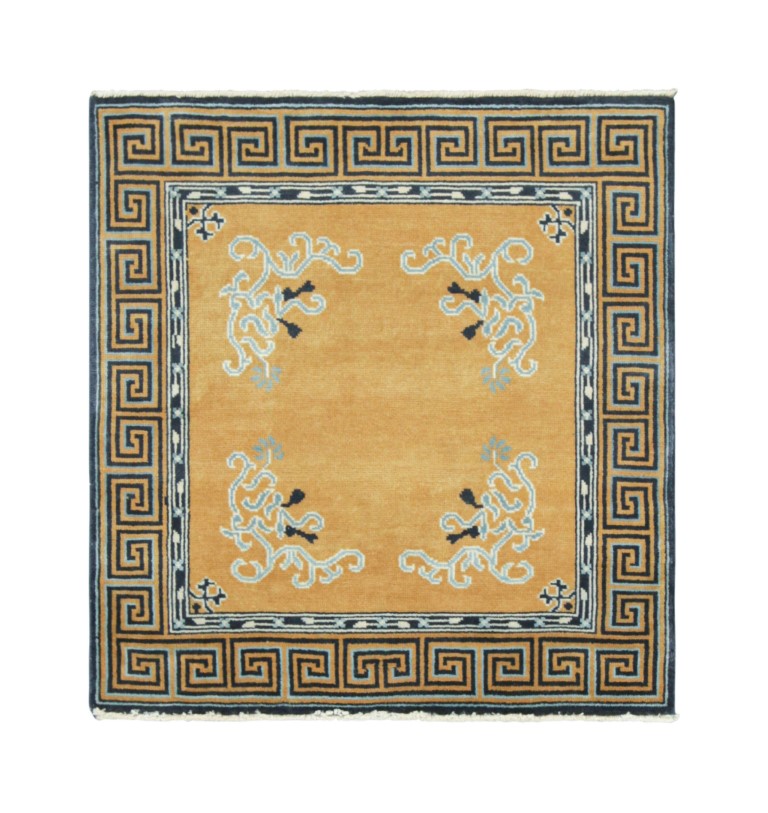 Chinese Art Deco Square Rug