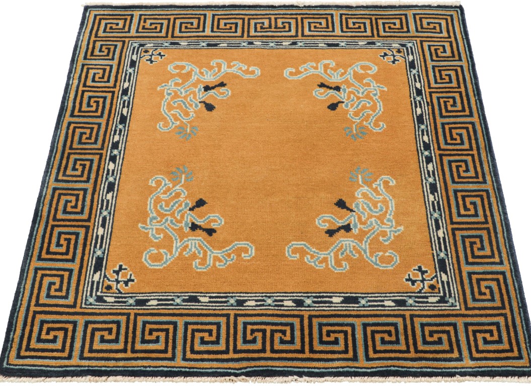 Chinese Art Deco Square Rug