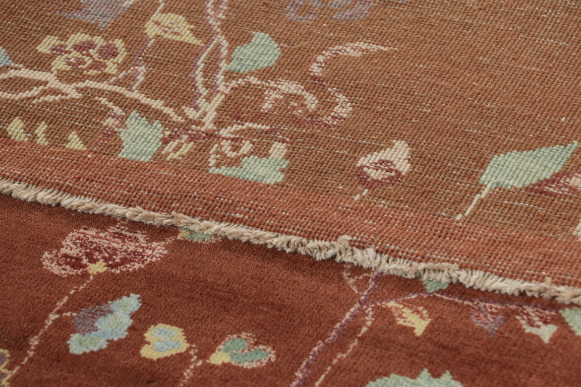 Chinese Art Deco Floral Runner Rug