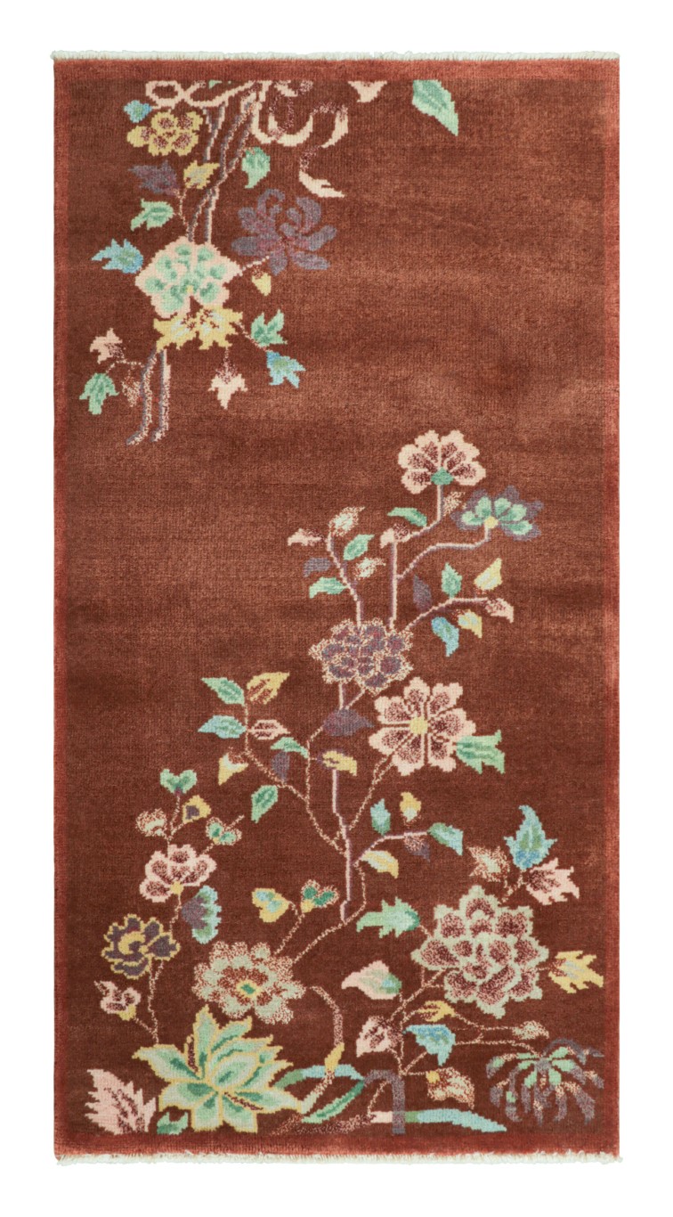 Chinese Art Deco Floral Rug