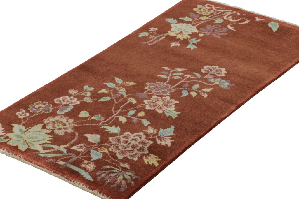 Chinese Art Deco Floral Rug
