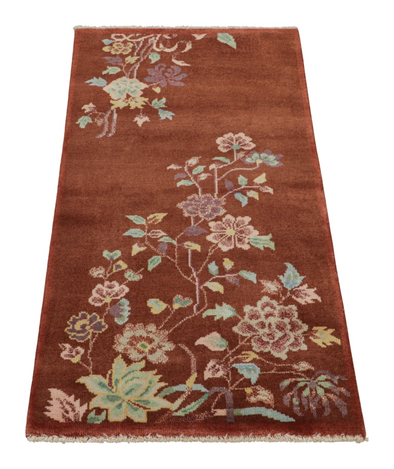 Chinese Art Deco Floral Rug