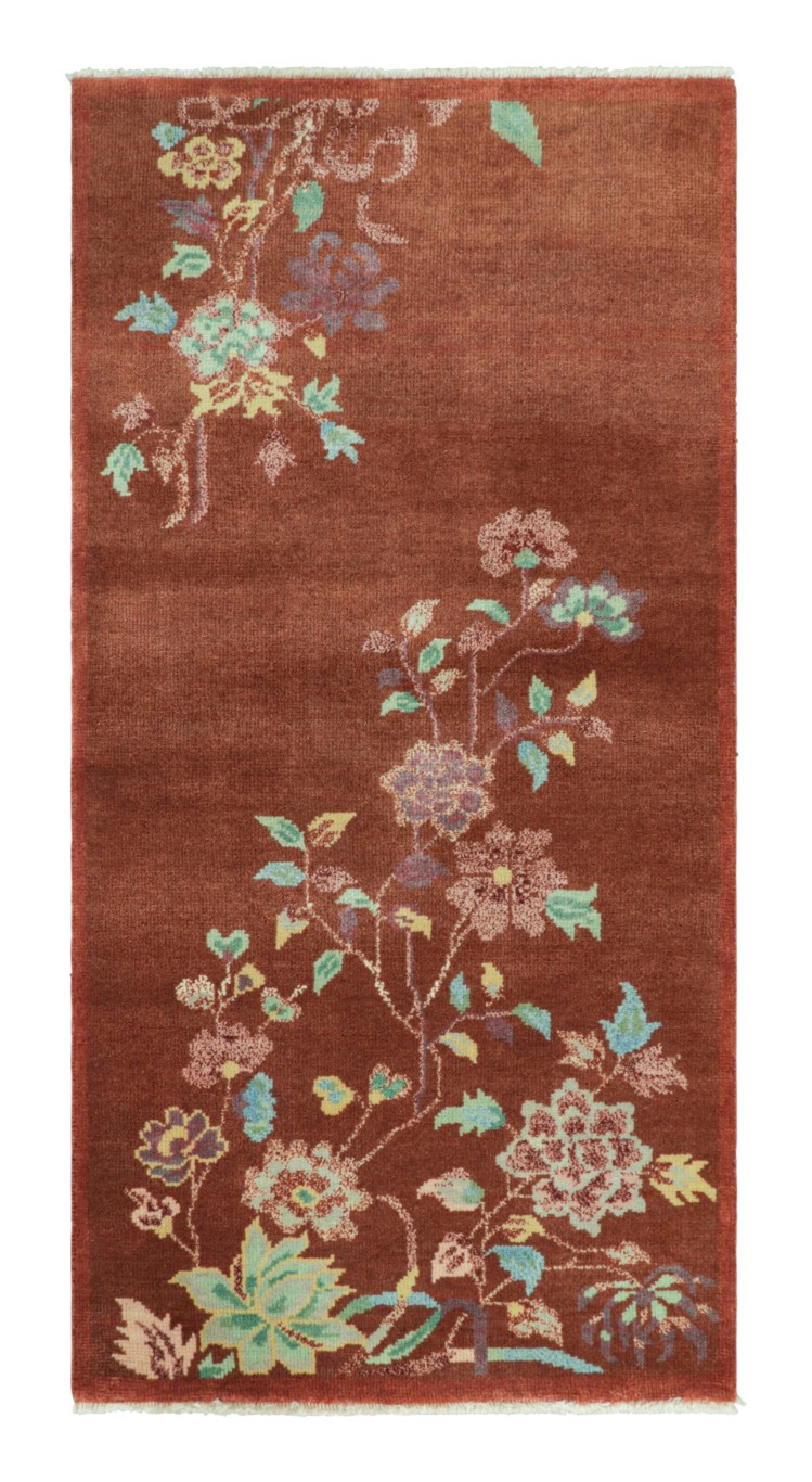 Chinese Art Deco Floral Rug
