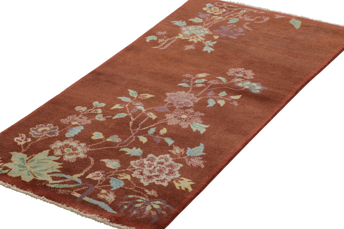 Chinese Art Deco Floral Rug