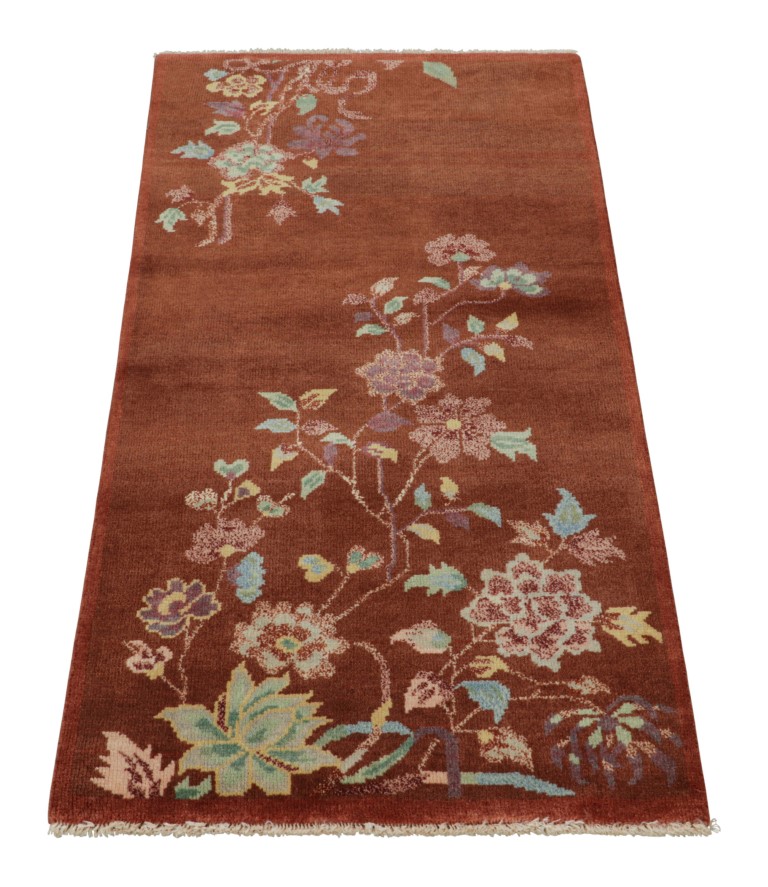 Chinese Art Deco Floral Rug