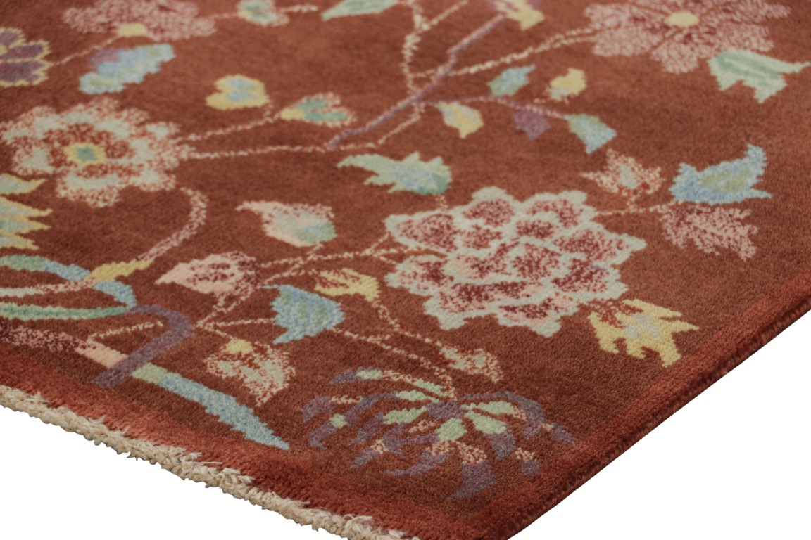 Chinese Art Deco Floral Rug