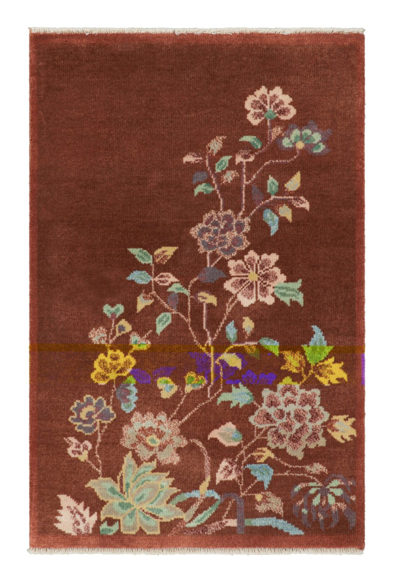Chinese Art Deco Floral Rug