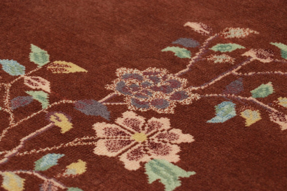 Chinese Art Deco Floral Rug