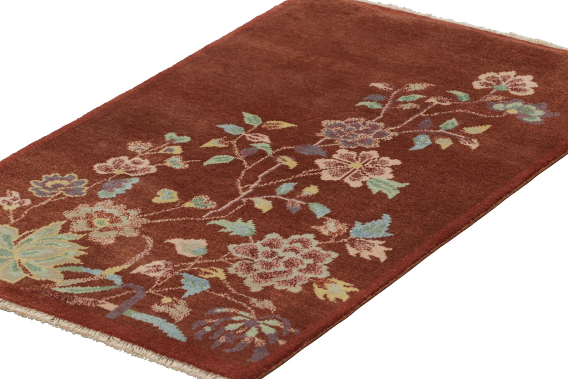 Chinese Art Deco Floral Rug