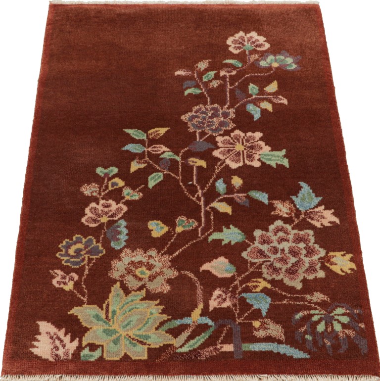 Chinese Art Deco Floral Rug