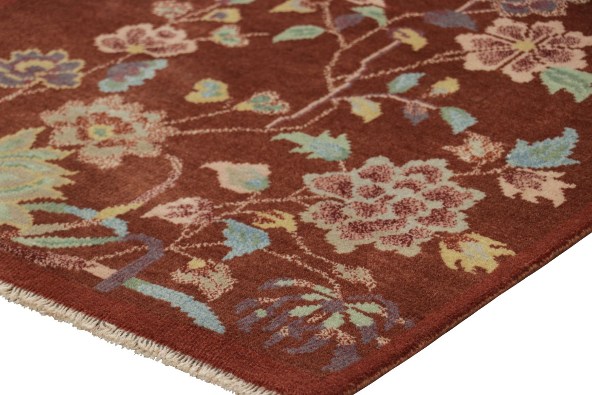 Chinese Art Deco Floral Rug