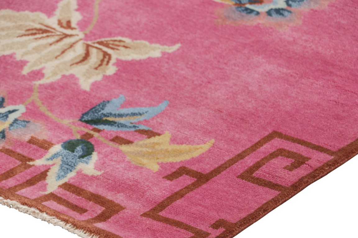 Chinese Art Deco Floral Rug