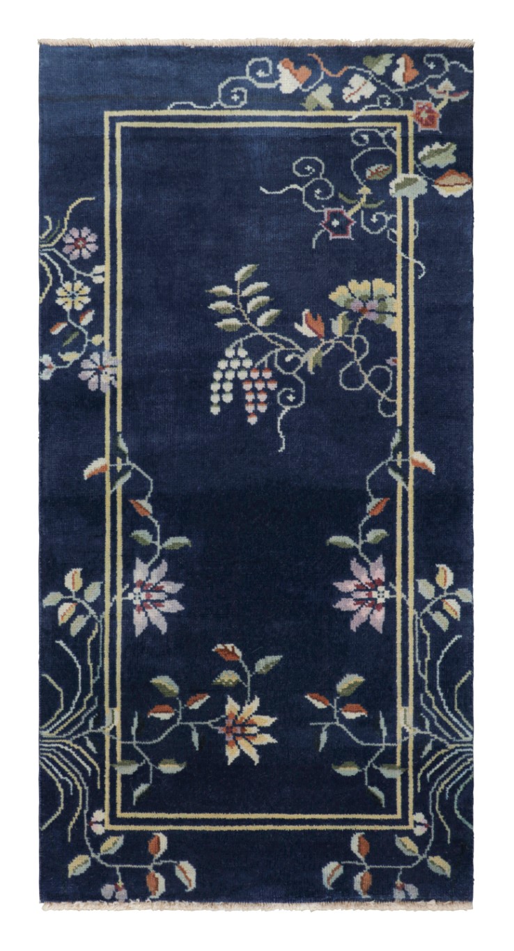 Chinese Art Deco Floral Rug