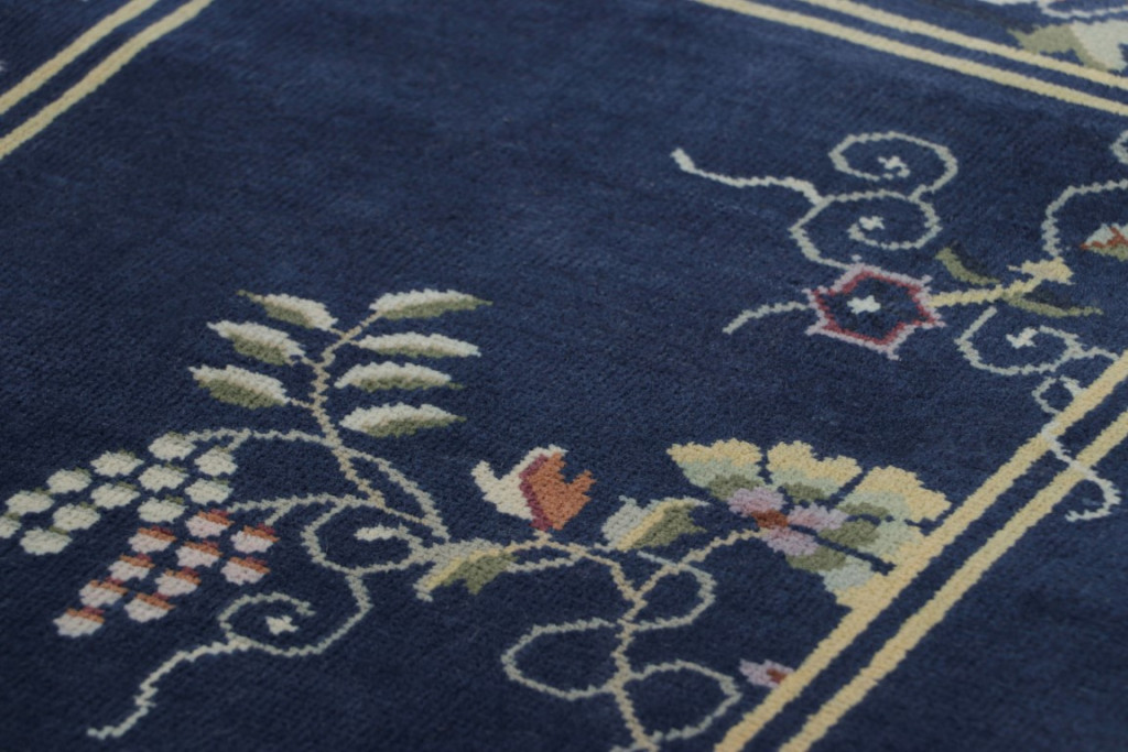 Chinese Art Deco Floral Rug